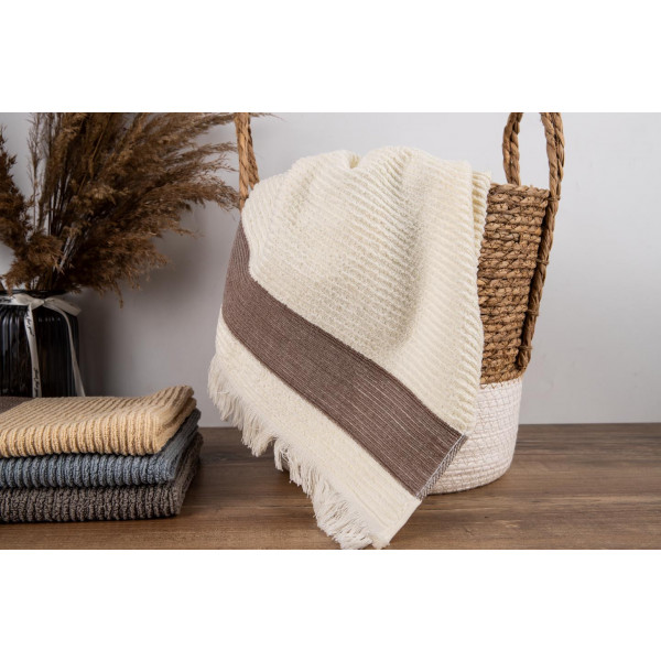 Фото - Рушник банний GM Textile махровий ваніль Осло 70x140