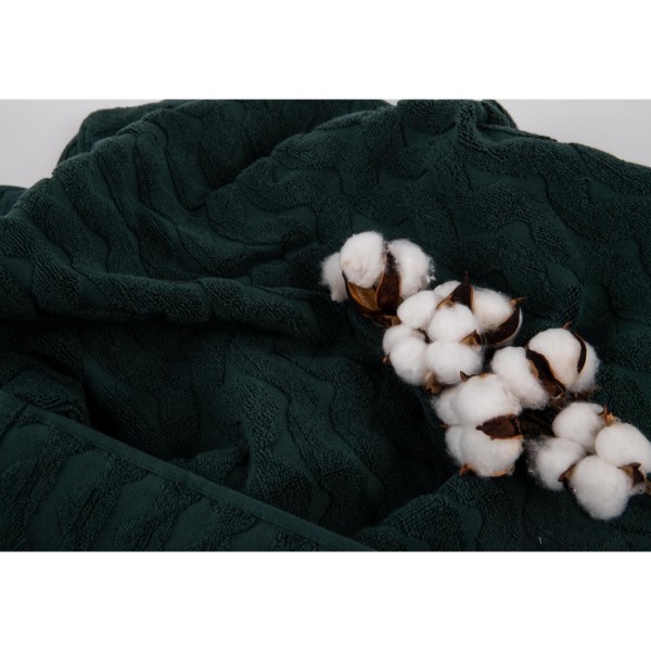 Фото - Полотенце банное GM Textile махровое жаккардовое зеленый (зигзаг) 70х140