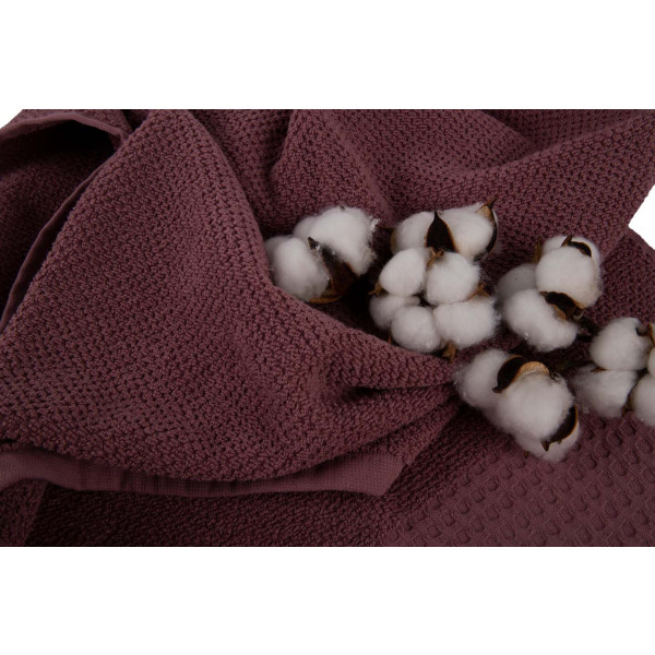 Фото - Рушник для обличчя GM Textile махровий вафельний бордюр теракот 50х90