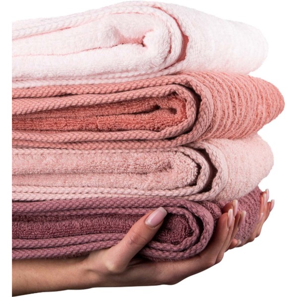 Фото - Полотенце банное GM Textile махровое Бабл Зеро Твист светло-коралловый 70х140
