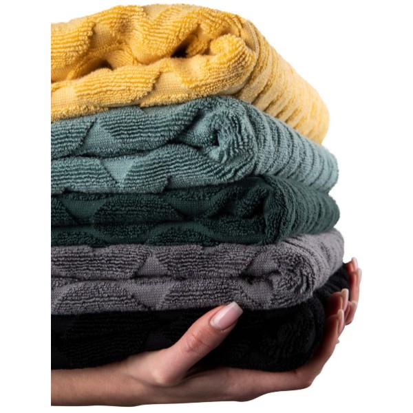 Фото - Полотенце банное GM Textile махровое жаккардовое зеленый (зигзаг) 70х140
