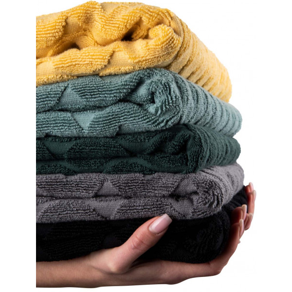 Фото - Полотенце банное GM Textile махровое жаккардовое мятный (зигзаг) 70х140