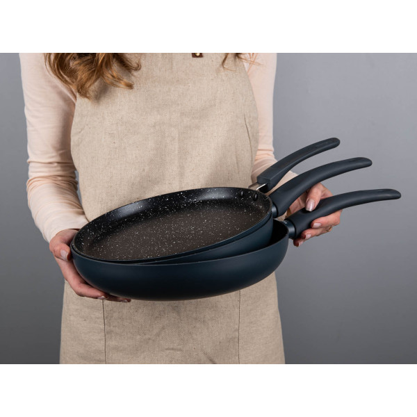 Фото - Сковорода универсальная Vinzer Stone Induction Line 24 см (50440)