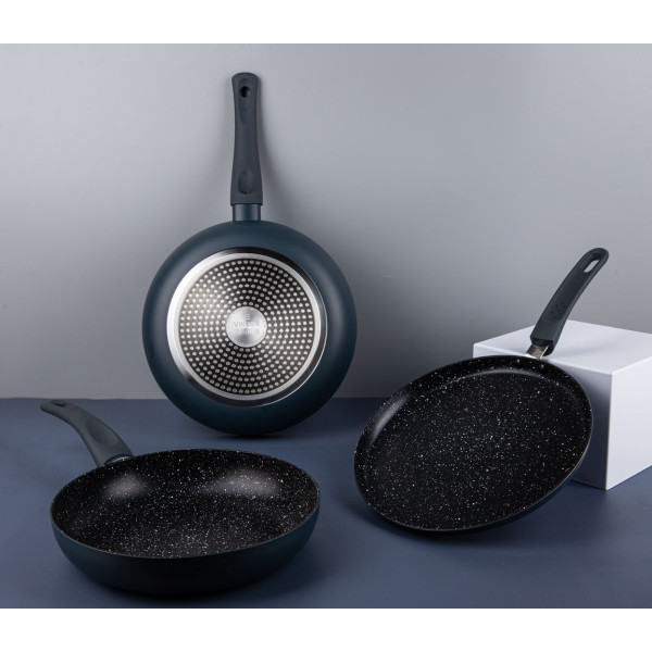 Фото - Сковорода универсальная Vinzer Stone Induction Line 24 см (50440)