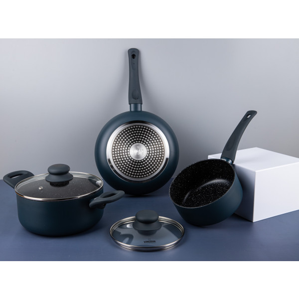 Фото - Сковорода универсальная Vinzer Stone Induction Line 24 см (50440)