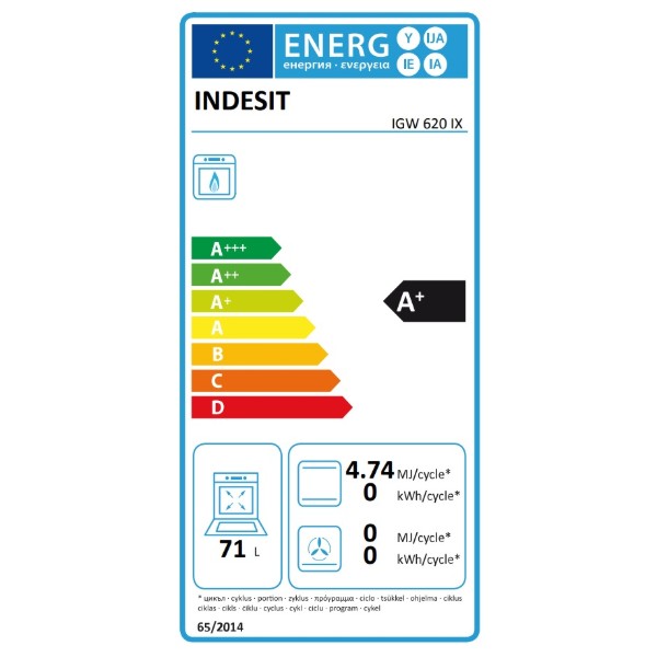 Фото - Духовой шкаф газовый Indesit IGW 620 IX