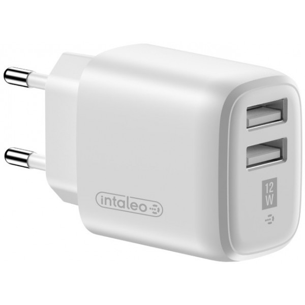 Фото - Сетевое зарядное устройство Intaleo 12W Fast Charge 2USB 2.4A TCG242 (1283126578281)