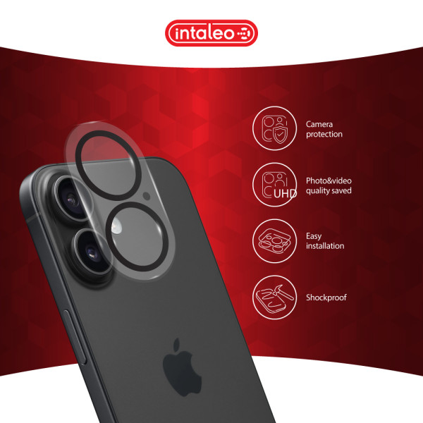 Фото - Защитное стекло для смартфона Intaleo Camera Lens for Apple Iphone 16 / 16 Plus Black (1283126596728)