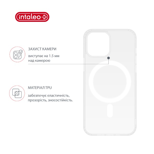 Фото - Чохол для смартфону
 Intaleo CLEAR for Apple iPhone 13 Pro MagSafe with Box (1283126609619)