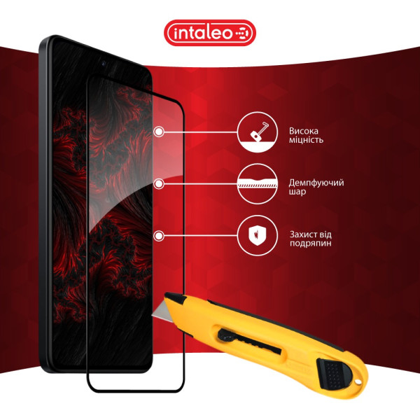 Фото - Защитное стекло для смартфона Intaleo Full Glue for Xiaomi Redmi Note 14 Pro 4G Black (1283126599477)