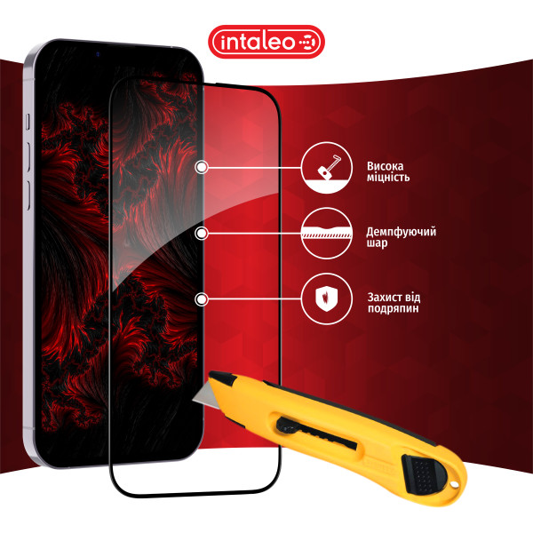 Фото - Защитное стекло для смартфона Intaleo 9H 3D for Apple iPhone 14 Plus / iPhone 13 Pro Max Black (1283126542121)