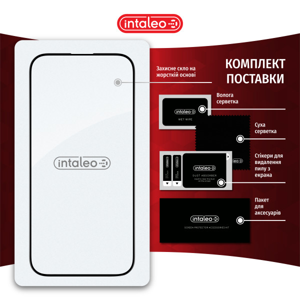 Фото - Защитное стекло для смартфона Intaleo 9H 3D for Apple iPhone 14 Plus / iPhone 13 Pro Max Black (1283126542121)