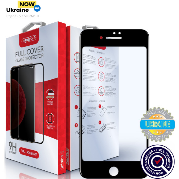 Фото - Защитное стекло для смартфона Intaleo 9H 3D for Apple iPhone 6 / 7 / 8 / SE 2020 Black (1283126501753)