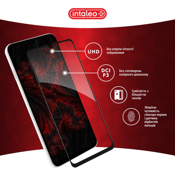 Фото - Захисне скло для смартфону Intaleo Full Glue ESD for Samsung A07 Black (1283126623790)