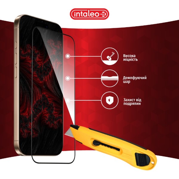 Фото - Захисне скло для смартфону Intaleo Full Glue ESD for Apple iPhone 17 Pro Black (1283126626005)