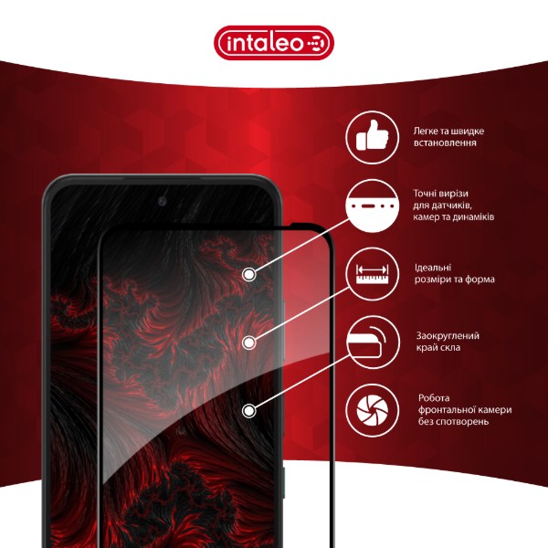 Фото - Защитное стекло для смартфона Intaleo 3D 9H for Infinix Hot 60i 4G Black (1283126627712)