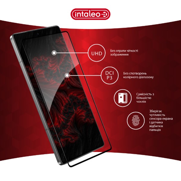 Фото - Защитное стекло для смартфона Intaleo 3D 9H for Infinix Note 50 / Note 50 Pro / Note 50 Pro+ Black (1283126627835)