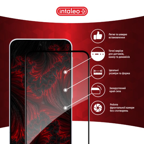 Фото - Захисне скло для смартфону Intaleo 3D 9H for Samsung Galaxy A37 Black (1283126634871)