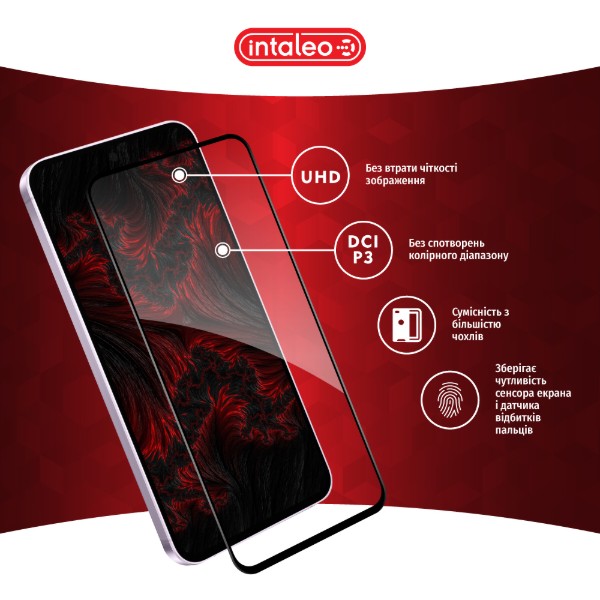 Фото - Захисне скло для смартфону Intaleo 3D 9H for Samsung Galaxy A37 Black (1283126634871)
