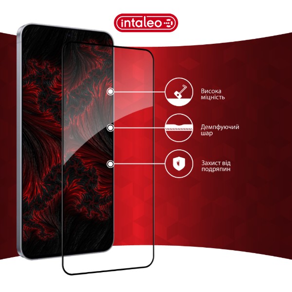 Фото - Защитное стекло для смартфона Intaleo 3D 9H for Samsung Galaxy S25 FE Black (1283126630118)