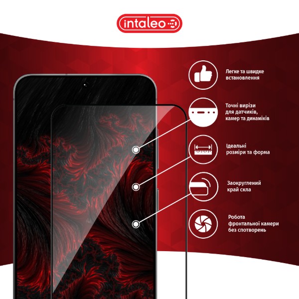 Фото - Захисне скло для смартфону Intaleo 3D 9H for Samsung Galaxy S26 Plus Black (1283126634307)