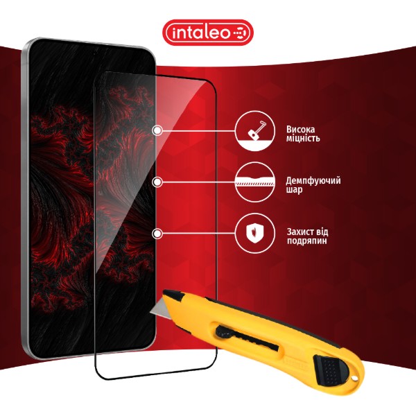 Фото - Захисне скло для смартфону Intaleo 3D 9H for Samsung Galaxy S26 Plus Black (1283126634307)