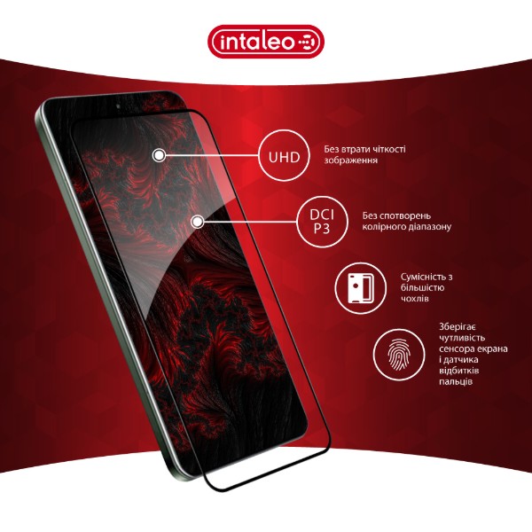 Фото - Защитное стекло для смартфона Intaleo 3D 9H for Xiaomi 15 Pro Black (1283126625442)