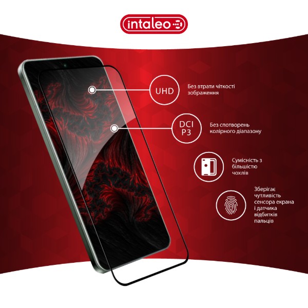 Фото - Защитное стекло для смартфона Intaleo 3D 9H for Xiaomi Poco M8 Pro Black (1283126634550)