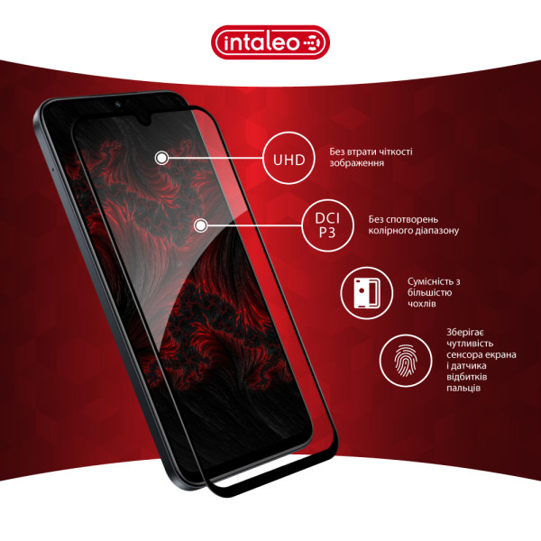 Фото - Защитное стекло для смартфона Intaleo 3D 9H for Xiaomi Redmi 15C 4G / Redmi 15C / Poco C85 4G Black (1283126625824)
