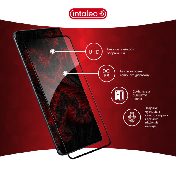 Фото - Защитное стекло для смартфона Intaleo 3D 9H for Xiaomi Redmi Note 15 Black (1283126633683)