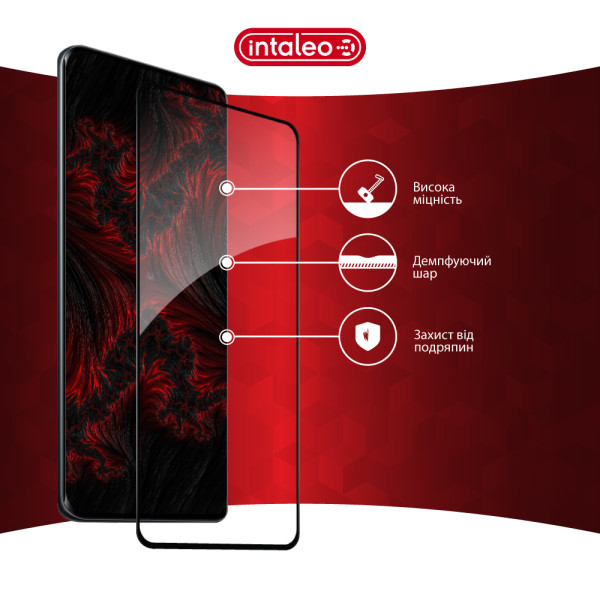 Фото - Защитное стекло для смартфона Intaleo 3D 9H for Xiaomi Redmi Note 15 Black (1283126633683)
