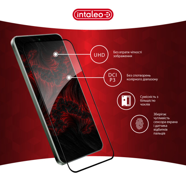 Фото - Захисне скло для смартфону Intaleo 3D 9H for Xiaomi Redmi Note 15 Pro Black (1283126627255)