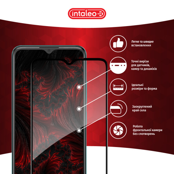Фото - Захисне скло для смартфону Intaleo 9H 3D for ZTE Blade A34 / Blade A54 Black (1283126620966)