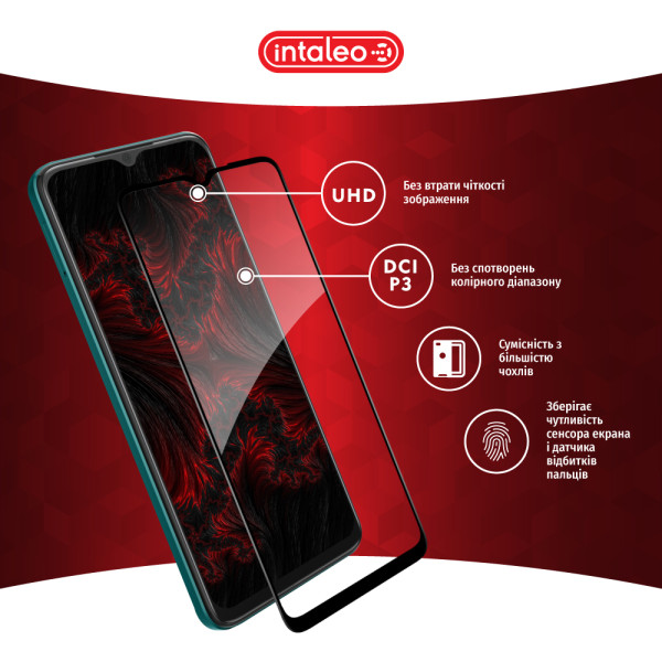 Фото - Захисне скло для смартфону Intaleo 9H 3D for ZTE Blade A34 / Blade A54 Black (1283126620966)