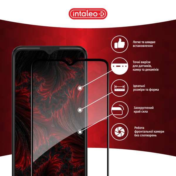Фото - Защитное стекло для смартфона Intaleo 9H 3D for ZTE Blade A54 / Blade A34  Black (1283126621024)