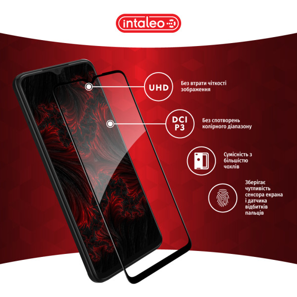 Фото - Защитное стекло для смартфона Intaleo 9H 3D for ZTE Blade A54 / Blade A34  Black (1283126621024)