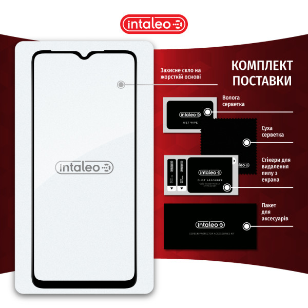 Фото - Защитное стекло для смартфона Intaleo 9H 3D for ZTE Blade A54 / Blade A34  Black (1283126621024)
