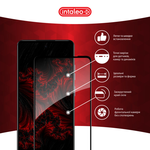 Фото - Захисне скло для смартфону Intaleo 9H 3D for Motorola E14 Black (1283126597718)