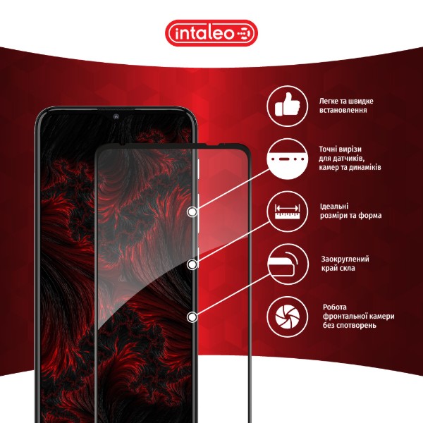 Фото - Захисне скло для смартфону Intaleo Full Glue for MOTO E20 Black (1283126521263)