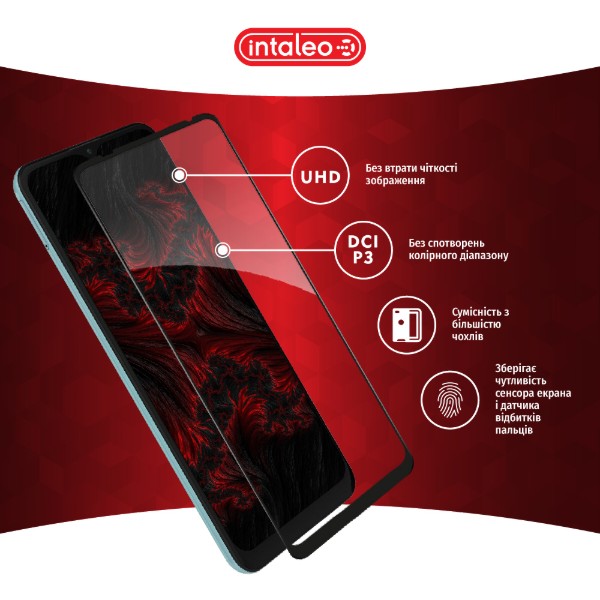 Фото - Захисне скло для смартфону Intaleo Full Glue for MOTO E20 Black (1283126521263)