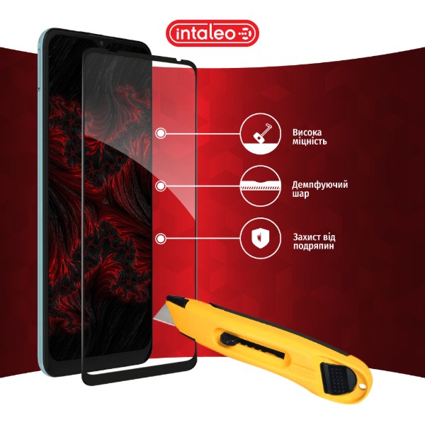Фото - Захисне скло для смартфону Intaleo Full Glue for MOTO E20 Black (1283126521263)