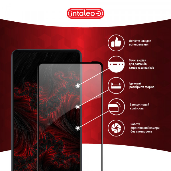 Фото - Захисне скло для смартфону Intaleo Full Glue for MOTO EDGE 30 Pro 5G Black (1283126528576)