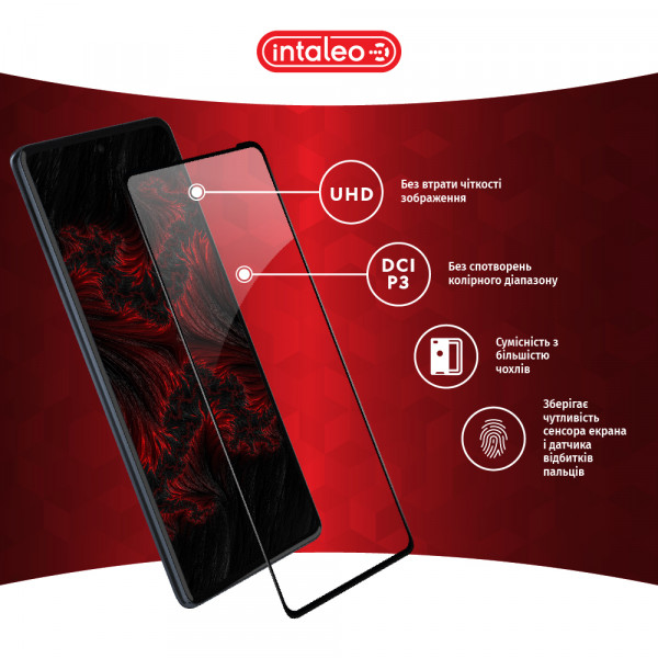 Фото - Захисне скло для смартфону Intaleo Full Glue for MOTO EDGE 30 Pro 5G Black (1283126528576)