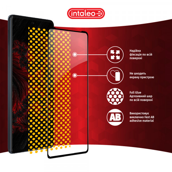 Фото - Захисне скло для смартфону Intaleo Full Glue for MOTO EDGE 30 Pro 5G Black (1283126528576)