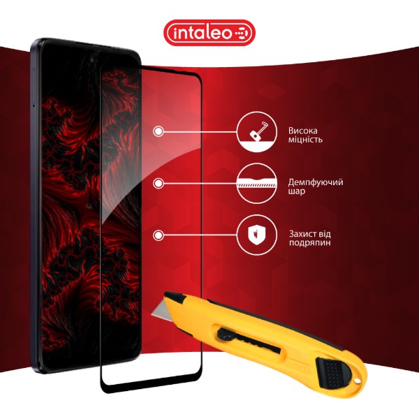 Фото - Защитное стекло для смартфона Intaleo 9H 3D for Motorola G04 / G04s Black (1283126594274)