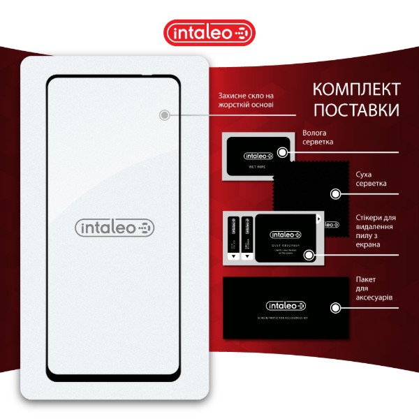 Фото - Защитное стекло для смартфона Intaleo 9H 3D for Motorola G04 / G04s Black (1283126594274)