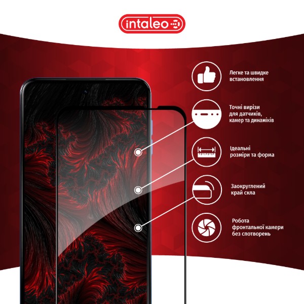 Фото - Защитное стекло для смартфона Intaleo Full Glue for Moto G54 Black (1283126582431)