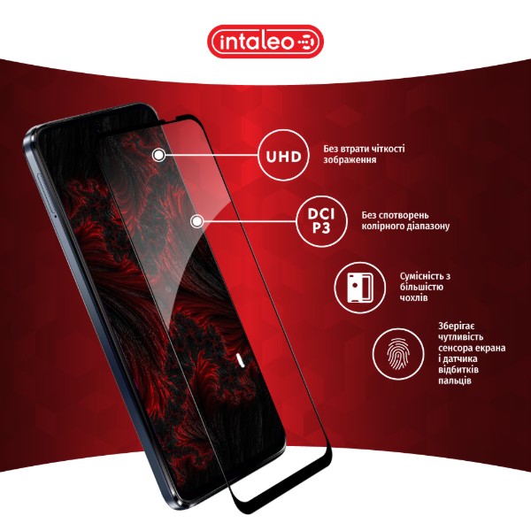 Фото - Защитное стекло для смартфона Intaleo Full Glue for Moto G54 Black (1283126582431)
