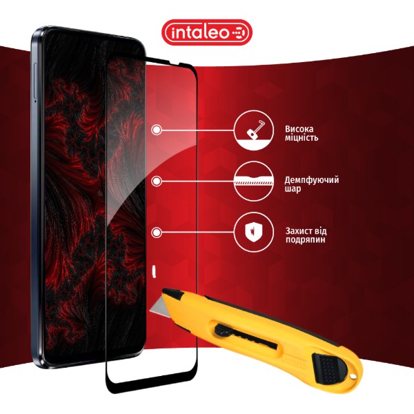Фото - Защитное стекло для смартфона Intaleo Full Glue for Moto G54 Black (1283126582431)