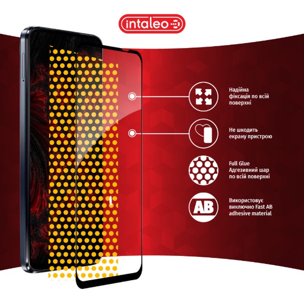 Фото - Защитное стекло для смартфона Intaleo Full Glue for Moto G54 Black (1283126582431)